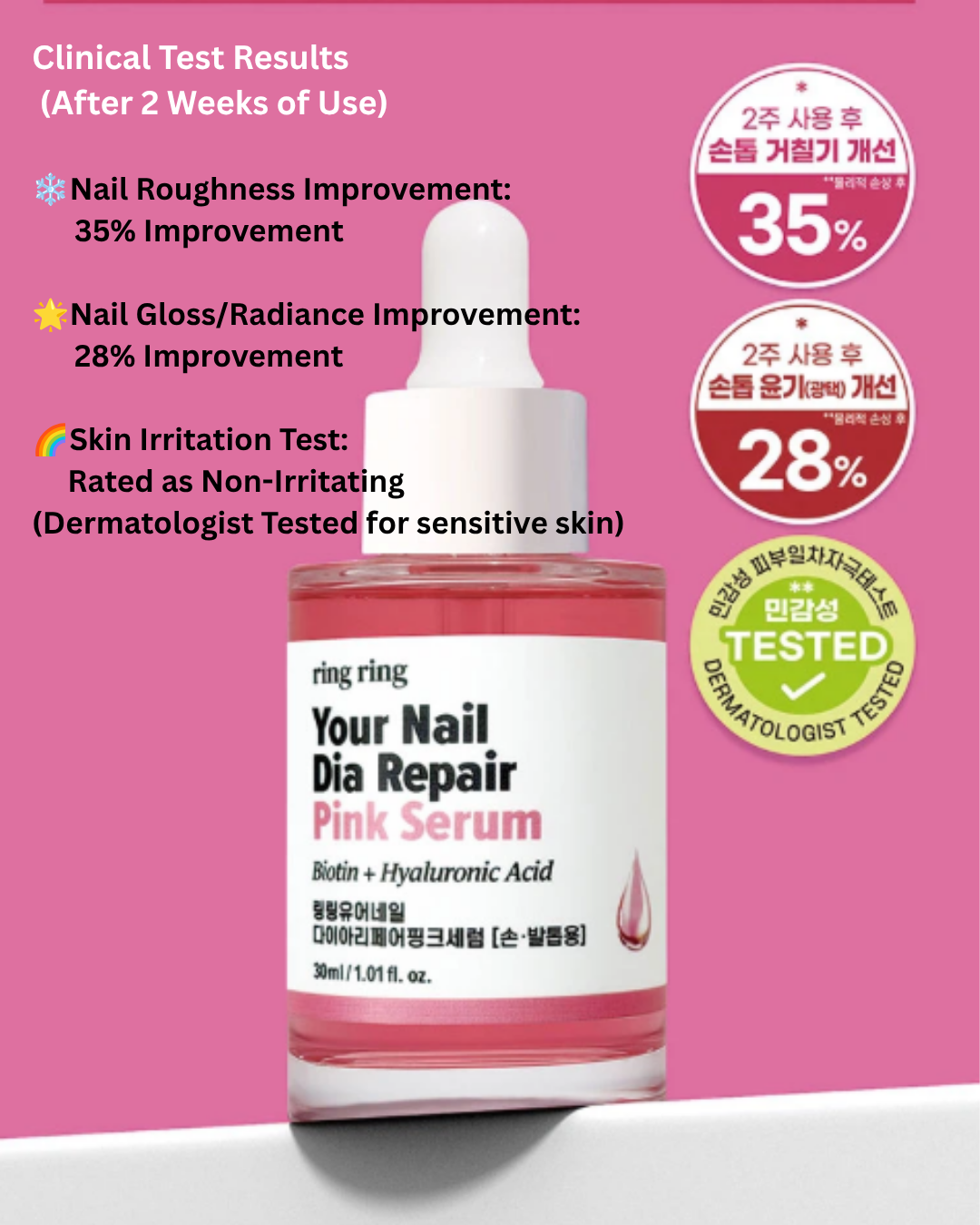 💅 RingRing Nail Dia Repair Pink Serum 30ml